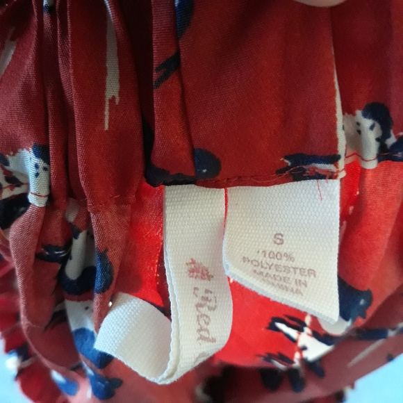 Red Camel Bird Print Skirt Small - Picture 2 of 2